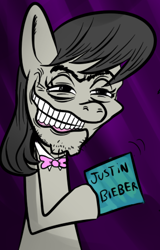 Size: 287x448 | Tagged: artist needed, safe, character:octavia melody, justin bieber, rapeface, solo, trollface