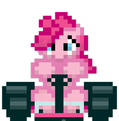 Size: 285x291 | Tagged: artist needed, safe, character:pinkie pie, species:earth pony, species:pony, female, mare, mario, mario kart, solo, sprite, super mario kart