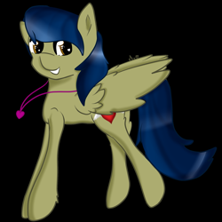 Size: 2121x2121 | Tagged: artist needed, safe, oc, oc only, oc:amber wing, species:pony, cutie mark, heart, jewelry, necklace, smiling, wings