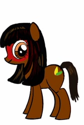 Size: 394x591 | Tagged: artist needed, safe, oc, oc only, oc:kuruminha, species:earth pony, species:pony, bangs, brazil, brchan, face paint, indigenous brazilian, looking at you, mascot, ponified, pony creator, simple background, solo