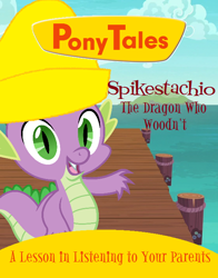 Size: 556x708 | Tagged: artist needed, safe, edit, character:spike, species:dragon, series:pony tales, docks, parody, parody of a parody, pinocchio, veggietales