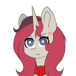 Size: 2000x2000 | Tagged: artist needed, source needed, safe, oc, oc only, species:pony, species:unicorn, clothing, scarf, solo