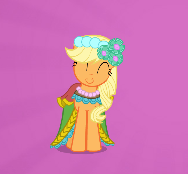 Size: 645x600 | Tagged: artist needed, safe, part of a set, character:applejack, species:earth pony, species:pony, animated, bridesmaid dress, clothing, dancing, dress, eyes closed, female, gif, mare, simple background, solo