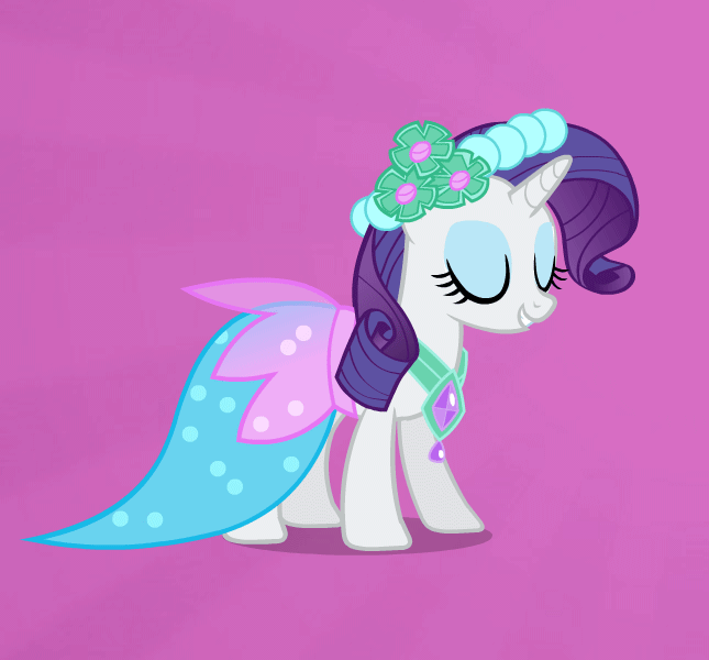 Size: 645x600 | Tagged: artist needed, safe, part of a set, character:rarity, species:pony, species:unicorn, animated, bridesmaid dress, clothing, cute, dancing, dress, female, gif, happy, mare, solo