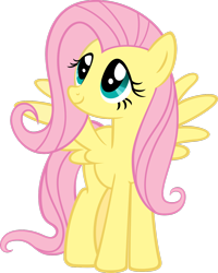 Size: 1280x1602 | Tagged: safe, artist:moongazeponies, character:fluttershy, species:pegasus, species:pony, cute, female, mare, shyabetes, simple background, smiling, solo, transparent background, vector