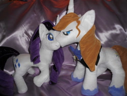 Size: 1500x1125 | Tagged: artist needed, safe, character:prince blueblood, character:rarity, ship:rariblood, female, irl, male, photo, plushie, shipping, straight