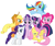 Size: 909x772 | Tagged: artist needed, source needed, safe, character:angel bunny, character:applejack, character:fluttershy, character:pinkie pie, character:rainbow dash, character:rarity, character:starlight glimmer, character:twilight sparkle, species:earth pony, species:pegasus, species:pony, species:unicorn, episode:the cutie re-mark, g4, applejack's hat, clothing, cowboy hat, hat, mane six, needs more jpeg, stetson