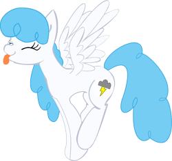 Size: 890x835 | Tagged: safe, artist:brooke-renee, artist:zebubbazz, character:white lightning, species:pegasus, species:pony, female, mare, solo, tongue out