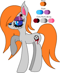 Size: 512x624 | Tagged: artist needed, safe, oc, blue eyes, cutie mark, eyeshadow, makeup, raised hoof, reference sheet, simple background, simple shading, solo, tattoo, transparent background