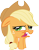 Size: 502x640 | Tagged: artist needed, source needed, safe, character:applejack, crab pony, simple background, solo, transparent background, wat