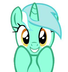 Size: 867x922 | Tagged: artist needed, safe, character:lyra heartstrings, species:pony, species:unicorn, cute, female, grin, looking at you, lyrabetes, mare, simple background, smiling, solo, transparent background