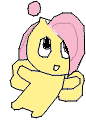 Size: 86x121 | Tagged: artist needed, safe, character:fluttershy, 1000 hours in ms paint, chao, crossover, solo, sonic the hedgehog (series), species swap