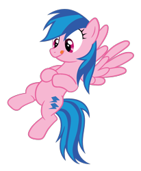 Size: 1000x1215 | Tagged: artist needed, safe, character:firefly, species:pegasus, species:pony, g1, female, g1 to g4, generation leap, mare, simple background, smiling, solo, tongue out, transparent background, vector