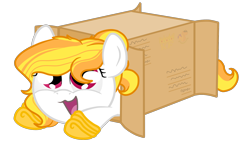 Size: 1920x1080 | Tagged: artist needed, safe, oc, oc only, oc:storm shield, species:pony, box, cute, horse shoes, pony in a box, simple background, solo, transparent background