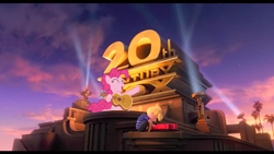 Size: 1366x768 | Tagged: artist needed, safe, edit, character:pinkie pie, 20th century fox, closing logo, crossover, guitar, peanuts, piano, schroeder, the peanuts movie