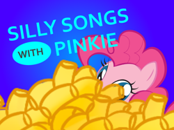 Size: 800x600 | Tagged: artist needed, safe, edit, character:pinkie pie, cheese, food, macaroni, macaroni and cheese, pasta, silly songs, silly songs with pinkie, stock vector, veggietales