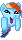 Size: 22x40 | Tagged: artist needed, source needed, safe, character:rainbow dash, species:pegasus, species:pony, animated, awesome face, emoticon, open mouth