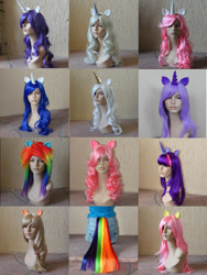 Size: 900x1200 | Tagged: artist needed, safe, character:applejack, character:fluttershy, character:pinkie pie, character:rainbow dash, character:rarity, character:twilight sparkle, cosplay, irl, photo, wigs