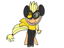 Size: 2048x1536 | Tagged: artist needed, safe, character:applejack, 1000 hours in ms paint, aviator goggles, bomber crew, clothing, missing hat, scarf, simple background, solo, sonja schnellmann, transparent background