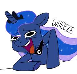 Size: 912x876 | Tagged: artist needed, source needed, safe, artist:kaikururu, base used, edit, character:princess luna, species:alicorn, species:pony, armpits, crown, emote, female, jewelry, mare, meme, open mouth, picture for breezies, ponified, regalia, simple background, solo, text, transparent background, vector, wheeze