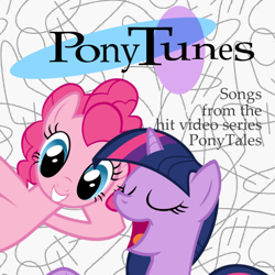 Size: 600x600 | Tagged: artist needed, safe, edit, character:pinkie pie, character:twilight sparkle, character:twilight sparkle (unicorn), species:earth pony, species:pony, species:unicorn, series:pony tales, album cover, cd, cover art, veggietales, veggietunes