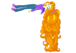 Size: 1920x1344 | Tagged: artist needed, safe, character:adagio dazzle, my little pony:equestria girls, female, filia, hair, impossibly large hair, living hair, looking back, looking down, open mouth, samson, simple background, skullgirls, solo, transparent background