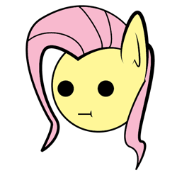 Size: 506x494 | Tagged: artist needed, safe, artist:icey-wicey-1517, derpibooru original, edit, character:fluttershy, species:pegasus, species:pony, :t, color edit, colored, female, mare, simple background, solo, transparent background