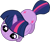 Size: 1600x1336 | Tagged: dead source, safe, artist:strelok-2, character:twilight sparkle, character:twilight sparkle (unicorn), species:pony, species:unicorn, episode:magical mystery cure, g4, my little pony: friendship is magic, both cutie marks, cute, from above, simple background, solo, top down, transparent background, twiabetes, vector, weapons-grade cute