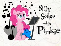 Size: 1006x768 | Tagged: artist needed, safe, edit, character:pinkie pie, bedroom eyes, bow, hair bow, lidded eyes, manatee, silly songs, silly songs with pinkie, veggietales