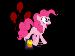 Size: 1022x768 | Tagged: artist needed, safe, edit, character:pinkie pie, kirby, kirby (character), super smash bros., super smash bros. melee, victory screen