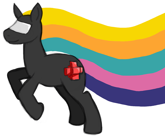 Size: 700x581 | Tagged: artist needed, safe, species:pony, bit trip, commander video, crossover, ponified, simple background, solo, white background