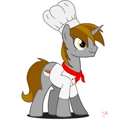 Size: 2000x2000 | Tagged: artist needed, safe, oc, oc:bouquet garni, species:pony, species:unicorn, chef, chef's hat, clothing, cook, hat, solo