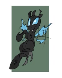 Size: 407x509 | Tagged: artist needed, safe, oc, oc only, oc:changeling wil, species:changeling, smiling, solo, wil