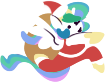 Size: 105x83 | Tagged: artist needed, safe, character:princess celestia, christmas, clothing, costume, hat, holiday, hoof shoes, picture for breezies, santa costume, santa hat, santa sack, semi-anthro, simple background, transparent background
