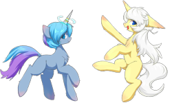 Size: 1045x626 | Tagged: artist needed, source needed, safe, oc, oc only, oc:rainbowglimmer, species:pony, species:unicorn, looking at you, smiling