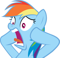 Size: 1600x1571 | Tagged: safe, artist:spyro4287, character:rainbow dash, species:pegasus, species:pony, episode:trade ya, g4, my little pony: friendship is magic, despair, disbelief, sad, shocked, simple background, solo, transparent background, vector