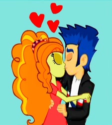Size: 648x720 | Tagged: artist needed, source needed, safe, character:adagio dazzle, character:flash sentry, ship:flashagio, my little pony:equestria girls, female, heart, kissing, male, shipping, straight