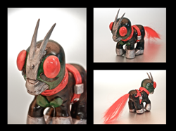 Size: 900x671 | Tagged: artist needed, safe, custom, irl, kamen rider, photo, ponified, toy