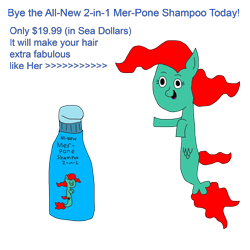 Size: 3000x3000 | Tagged: artist needed, safe, oc, species:seapony (g4), 1000 hours in ms paint, advertisement, blue text, shampoo, simple background, solo, transparent background