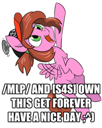 Size: 532x666 | Tagged: artist needed, safe, oc, oc only, oc:keksandra, species:pegasus, species:pony, /mlp/, /s4s/, 4chan, :^), chest fluff, clothing, cute, fail, female, filly, flapping, flying, get, hat, index get, kek, looking up, meta, ocbetes, open mouth, palindrome get, pointing, propeller hat, s4s tan, simple background, smiling, solo, text, top kek, top lel, transparent background, you tried