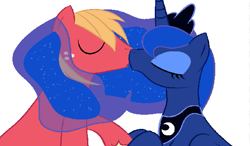 Size: 583x341 | Tagged: artist needed, safe, edit, character:big mcintosh, character:princess luna, species:pony, ship:lunamac, female, kissing, male, shipping, straight