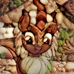 Size: 400x400 | Tagged: artist needed, safe, edit, character:cinder glow, character:summer flare, species:kirin, episode:sounds of silence, g4, my little pony: friendship is magic, cute, dreamscope edit, food, irl, neural network, nuts, photo