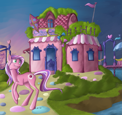 Size: 849x800 | Tagged: artist needed, safe, species:earth pony, species:pony, g3, cotton candy cafe, crystal lace, female, g3 to g4, generation leap, kite, mare, solo