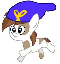 Size: 436x469 | Tagged: artist needed, safe, edit, editor:undeadponysoldier, character:pipsqueak, species:earth pony, species:pony, clothing, colt, cosplay, costume, cute, geno, hat, male, running, simple background, solo, super mario bros., super mario rpg, transparent background, vector, vector edit