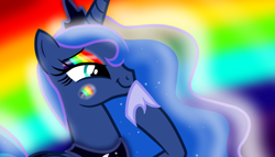 Size: 1400x800 | Tagged: artist needed, safe, character:princess luna, species:pony, rainbow, rainbows, vector