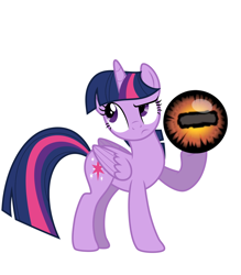 Size: 1400x1600 | Tagged: artist needed, safe, character:twilight sparkle, character:twilight sparkle (alicorn), species:alicorn, species:pony, crystal ball, female, grogar's orb, mare, raised hoof, simple background, solo, vector, white background