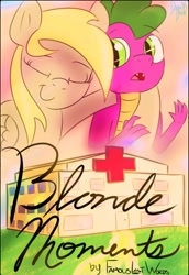 Size: 322x468 | Tagged: artist needed, safe, character:derpy hooves, character:spike, species:dragon, species:pony, fanfic:blonde moments, building, cute, dawwww, derpyspike, fanfic art, female, hospital, hug, male, mare, ponyville hospital, shipping, spiikelove, story in the source, straight