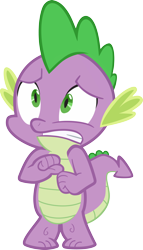 Size: 676x1182 | Tagged: artist needed, safe, character:spike, species:dragon, male, scared, simple background, solo, transparent background, vector