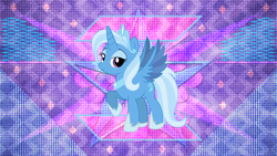 Size: 3840x2160 | Tagged: artist needed, safe, artist:laszlvfx, edit, character:trixie, species:alicorn, species:pony, alicornified, female, looking at you, mare, race swap, smiling, solo, trixiecorn, wallpaper, wallpaper edit
