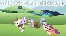 Size: 642x359 | Tagged: artist needed, safe, artist:andrewstillnight, artist:cloudyglow, artist:drewdini, edit, editor:undeadponysoldier, character:button mash, character:diamond tiara, character:featherweight, character:pipsqueak, character:rumble, character:silver spoon, character:spike, species:dragon, ship:scootaspike, ship:spikebelle, ship:spikebloom, bisexual, crusadespike, female, gay, harem, lucky bastard, male, rumblespike, shipping, silverspike, spike gets all the colts, spike gets all the fillies, spike gets all the foals, spike gets all the mares, spike gets all the stallions, spikemash, spikequeak, spiketiara, spikeweight, spread wings, straight, stupid sexy featherweight, stupid sexy pipsqueak, winged spike, wings